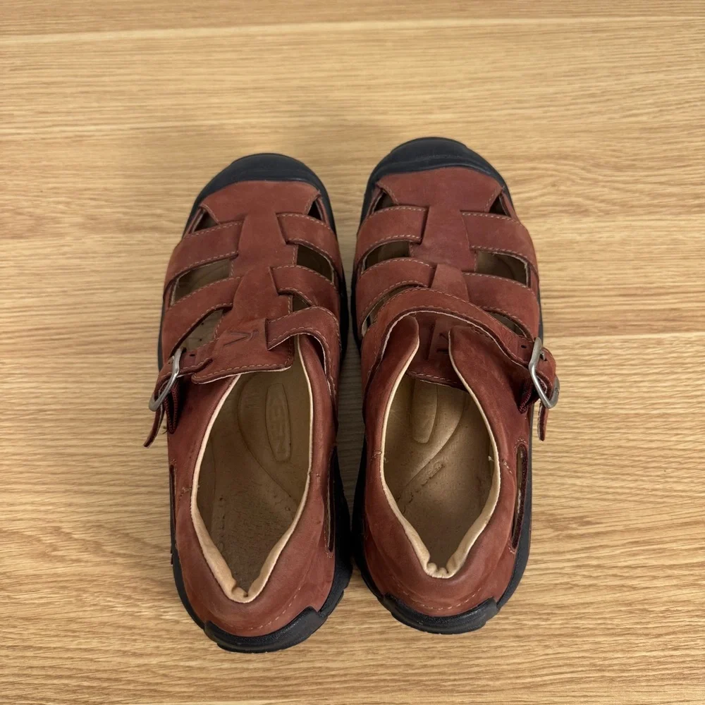 Keen Monterey Chestnut/ Rust Leather Fishing Hiking Sandals Women’s 6.5 EU 37 - Picture 6 of 8
